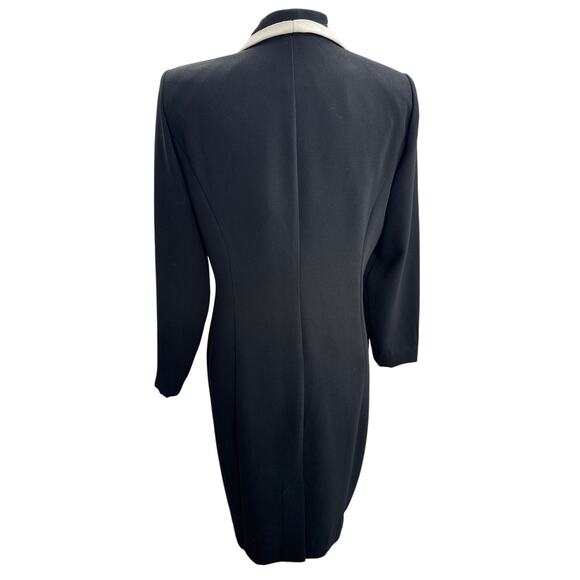 Vintage Danny & Nicole Double Breasted Black White Dress Size 10 - Picture 4 of 5